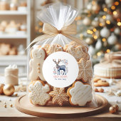 スカンジナビアのクリスマスビブフォークトナカイ ラウンドシール