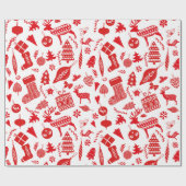 スカンジナビアのクリスマスフェスティバル ラッピングペーパー (フラット)