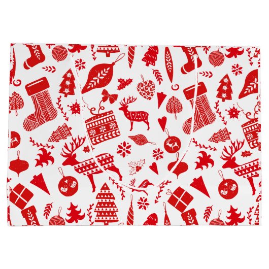 スカンジナビアのクリスマスフェスティバル ラージペーパーバッグ (裏面)