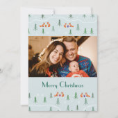 スカンジナビアのクリスマスフォレスト写真かわいい シーズンカード (正面)