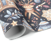 スカンジナビアのクリスマスフォークアート ラッピングペーパー (ロールコーナー)