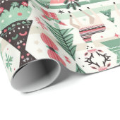スカンジナビアのクリスマスホリデーシーズンのパターン ラッピングペーパー (ロールコーナー)