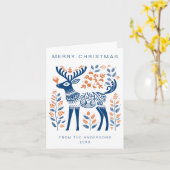 スカンジナビアのクリスマスホリデー カード (黄色い花)