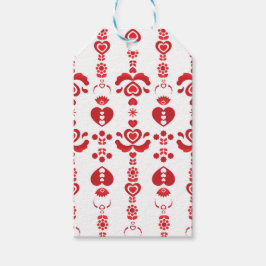 スカンジナビアのクリスマスモダンローズマリング模様 ギフトタグ