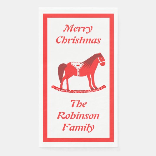 スカンジナビアのクリスマスロッキングホースカスタム (正面)