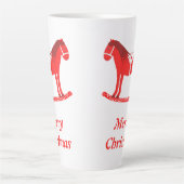 スカンジナビアのクリスマスロッキングホースカスタム カフェラテマグ (正面)