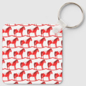 スカンジナビアのクリスマスロッキングホースカスタム キーホルダー (裏面)