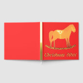 スカンジナビアのクリスマスロッキングホースカスタム ゲストブック (全面)