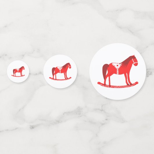 スカンジナビアのクリスマスロッキングホースカスタム コンフェッティ (裏面)