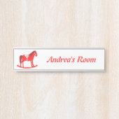 スカンジナビアのクリスマスロッキングホースカスタム サインプレート (正面)