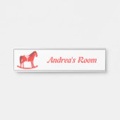 スカンジナビアのクリスマスロッキングホースカスタム サインプレート (正面)