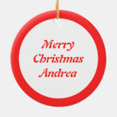 スカンジナビアのクリスマスロッキングホースカスタム セラミックオーナメント (裏面)