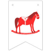 スカンジナビアのクリスマスロッキングホースカスタム バンティングフラッグ (第1の旗)