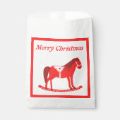スカンジナビアのクリスマスロッキングホースカスタム フェイバーバッグ (正面)