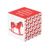 スカンジナビアのクリスマスロッキングホースカスタム フォトキューブ (裏面アングル)