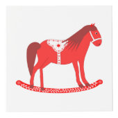 スカンジナビアのクリスマスロッキングホースカスタム フォトキューブ (正面)