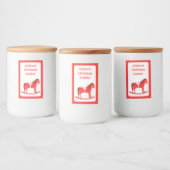 スカンジナビアのクリスマスロッキングホースカスタム フードラベル (ボトル)