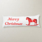 スカンジナビアのクリスマスロッキングホースカスタム ボディピロー (裏面)