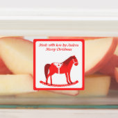 スカンジナビアのクリスマスロッキングホースカスタム ラベル (貼付)