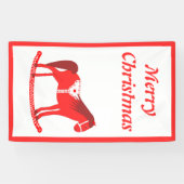 スカンジナビアのクリスマスロッキングホースカスタム 横断幕 (横)