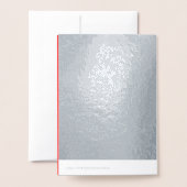 スカンジナビアのクリスマスロッキングホースカスタム 箔カード (裏面封筒付き)