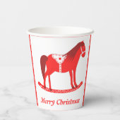 スカンジナビアのクリスマスロッキングホースカスタム 紙コップ (裏面)