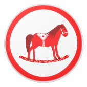 スカンジナビアのクリスマスロッキングホース セラミックノブ (正面)