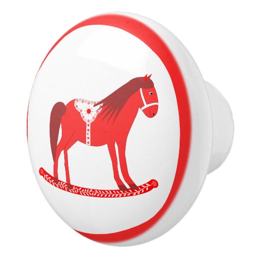 スカンジナビアのクリスマスロッキングホース セラミックノブ (右)