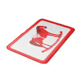 スカンジナビアのクリスマスロッキングホース バスマット (アングル)