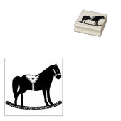 スカンジナビアのクリスマスロッキングホース ラバースタンプ (押印)
