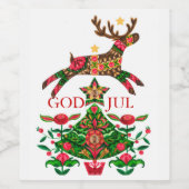 スカンジナビアのクリスマスワインラベル ワインラベル (シングルラベル)