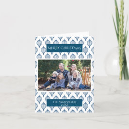 スカンジナビアのクリスマス写真（青） シーズンカード
