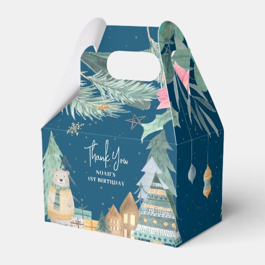 スカンジナビアのクリスマス冬の最初の誕生日 フェイバーボックス (裏面サイド)