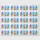 スカンジナビアのクリスマス格言ウォーターカラーホリデー ラッピングペーパー (フラット)