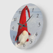 スカンジナビアのクリスマス格言 ラージ壁時計 (傾斜)