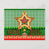 スカンジナビアのクリスマス神ジュルグリーティング シーズンポストカード (正面)