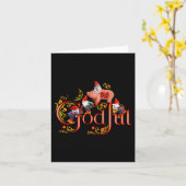 スカンジナビアのクリスマス神ジュルマルジパンピグ カード (黄色い花)