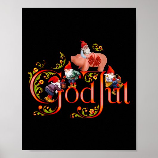 スカンジナビアのクリスマス神ジュルマルジパンピグ ポスター (正面)