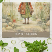 スカンジナビアのクリスマス秋格言 キッチンタオル (折り畳み)