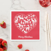 スカンジナビアのクリスマス紙ナプキンス スタンダードランチョンナプキン (インサイチュ)