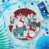 スカンジナビアのクリスマス紙プレート ペーパープレート (パーティー)