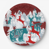 スカンジナビアのクリスマス紙プレート ペーパープレート (正面)