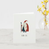 スカンジナビアのクリスマス カード (黄色い花)