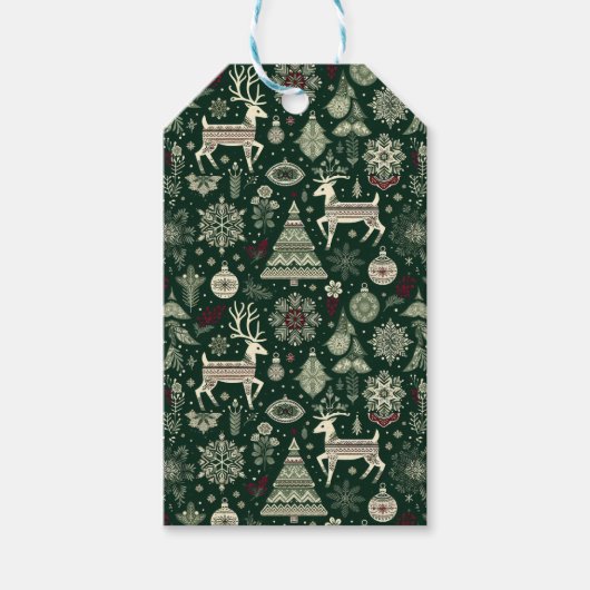 スカンジナビアのクリスマス ギフトタグ (正面)