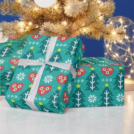 スカンジナビアのクリスマス ラッピングペーパー