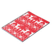 スカンジナビアのクリスマス:雪と鹿 ノートブック (左側)