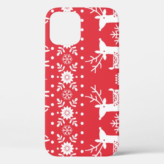スカンジナビアのクリスマス：雪と鹿 Case-Mate iPhoneケース (裏面)