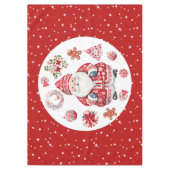 スカンジナビアのサンタクロース赤メディア テーブルクロス (正面)