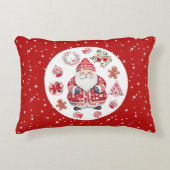 スカンジナビアのサンタクロース赤 アクセントクッション (正面)