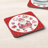 スカンジナビアのサンタクロース赤 コースター (左側)